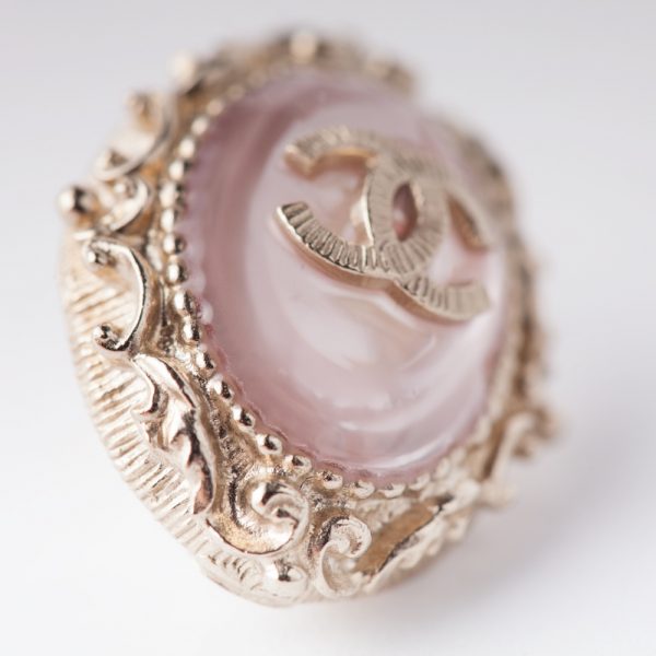 Pink crystal earrings Chanel
