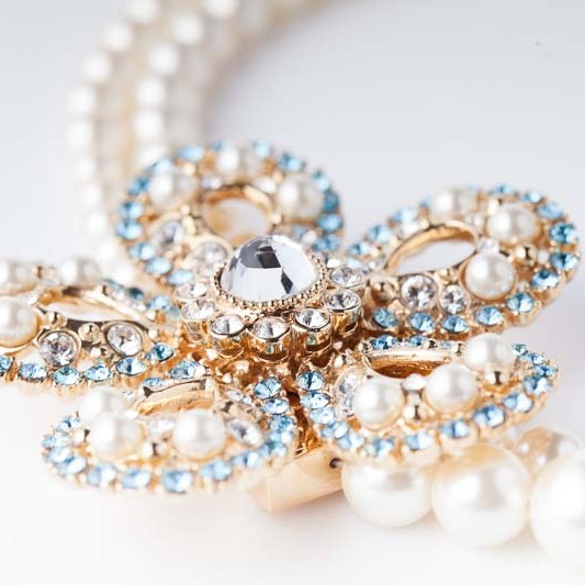 Flower pearl necklace Miu Miu