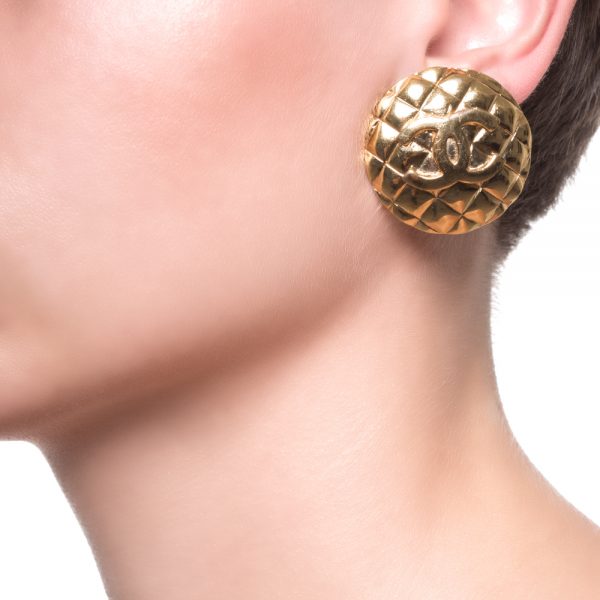 Vintage black earrings Chanel