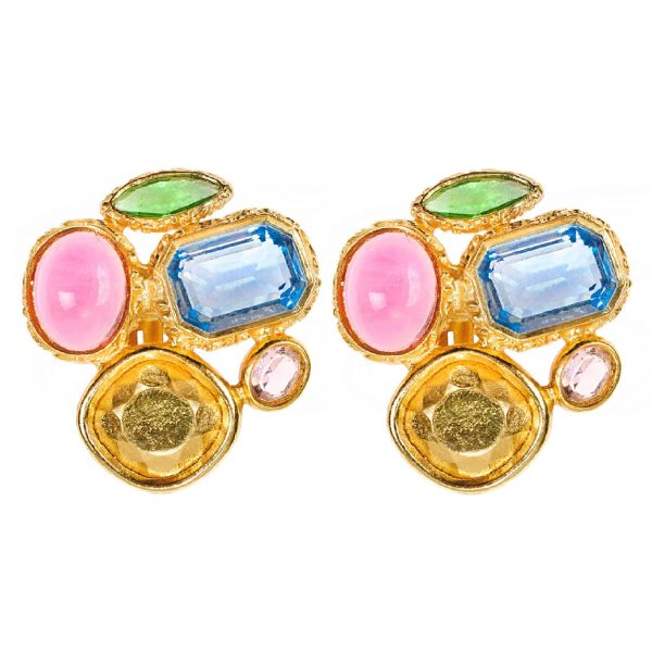 Vintage candy crystal earrings