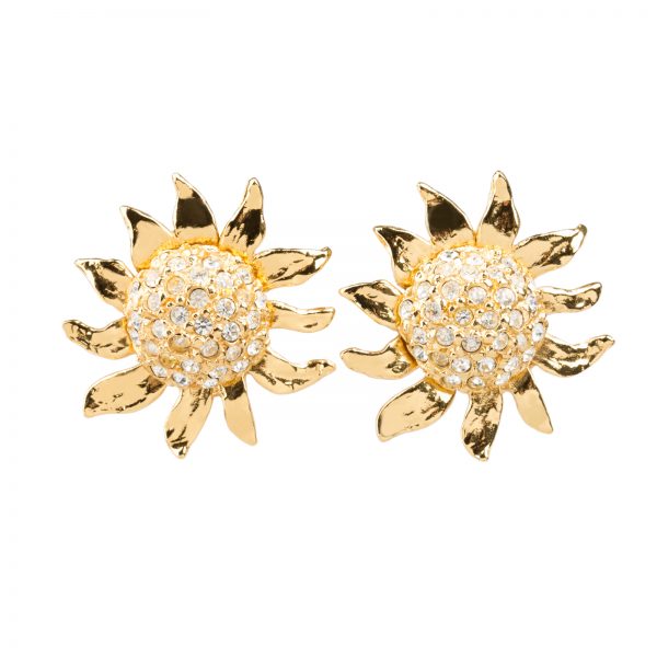 Vintage sunflower earrings