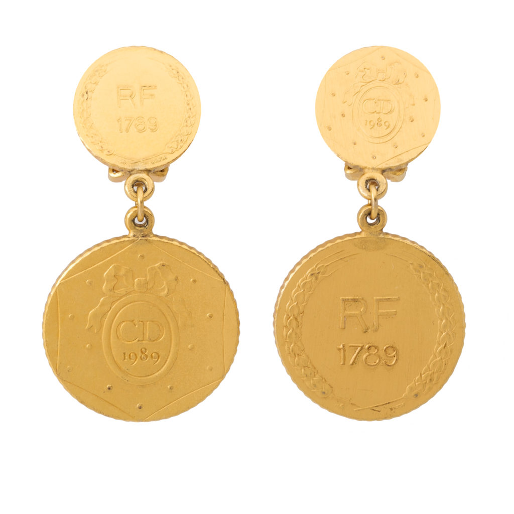 Christian Dior - Vintage anniversary coin earrings - 4element
