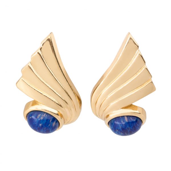 Vintage gold wing earrings