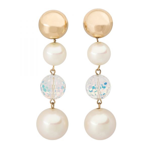 Pearl linear earrings