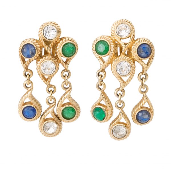 Vintage crystal dangle earrings
