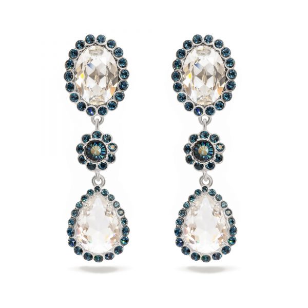 Blue crystal stone earrings