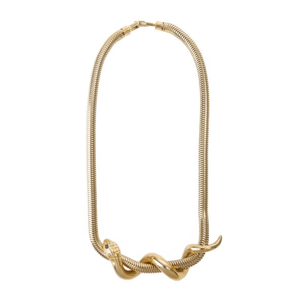 Vintage serpent gold necklace