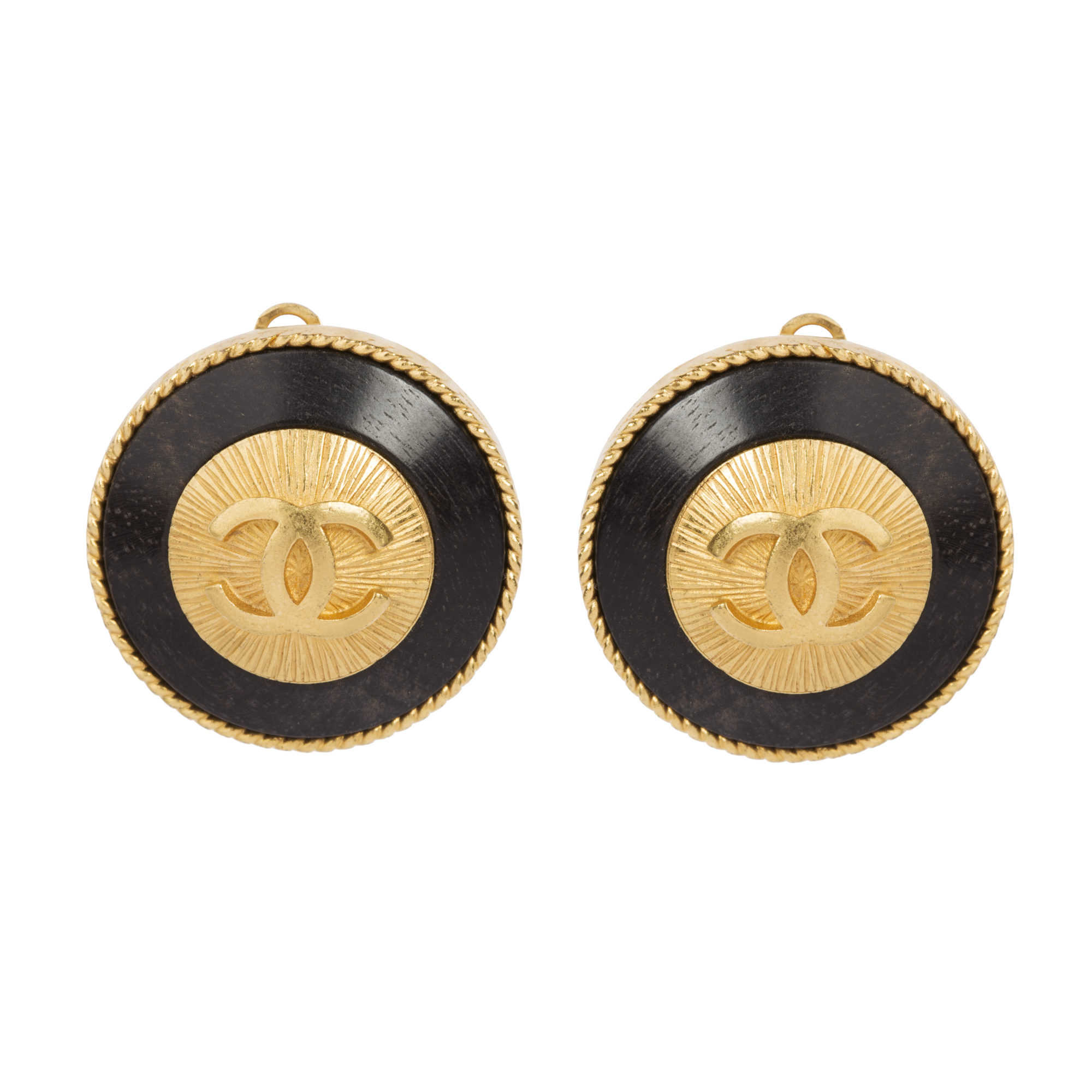 Chanel - Vintage dangle gold earrings - 4element