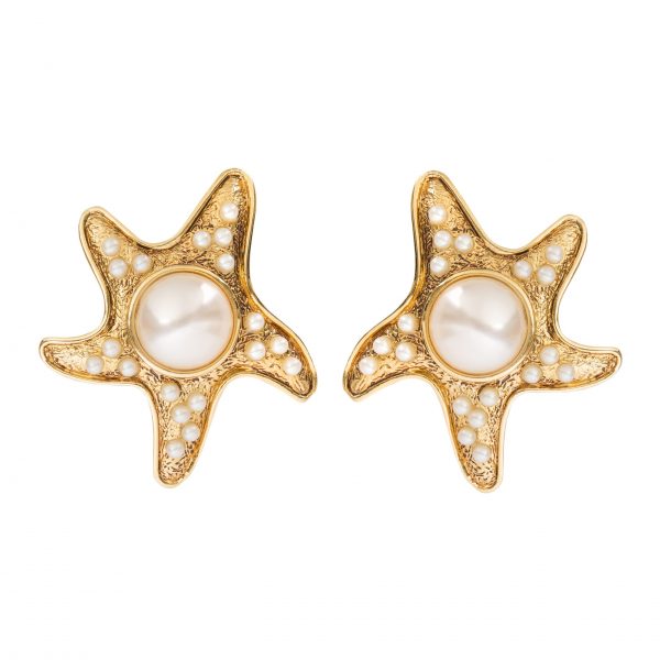 Vintage starfish pearl detail earrings
