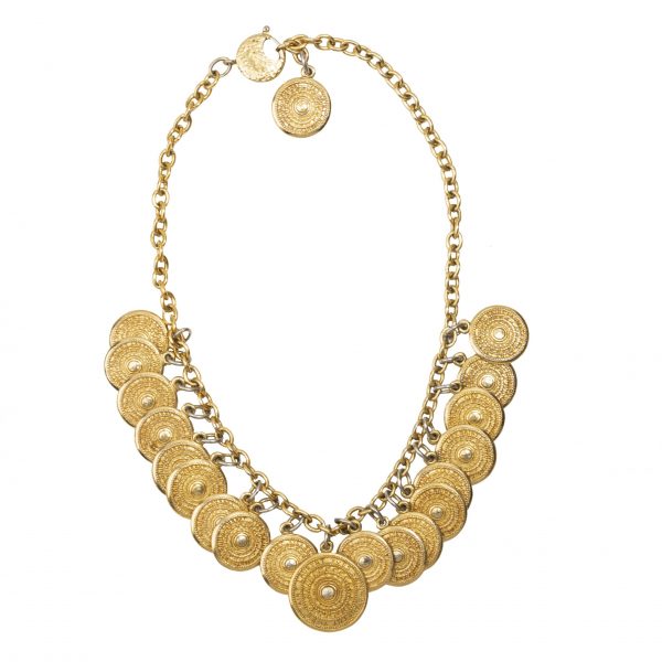 Vintage mini coin gold necklace