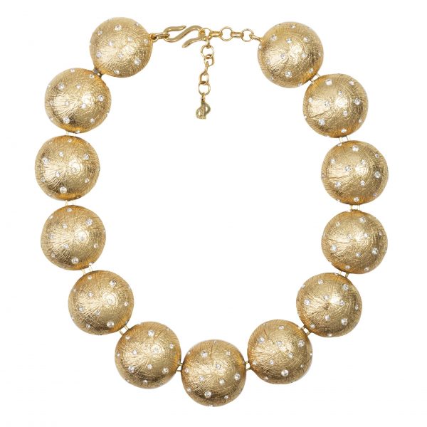 Vintage gold spheres necklace