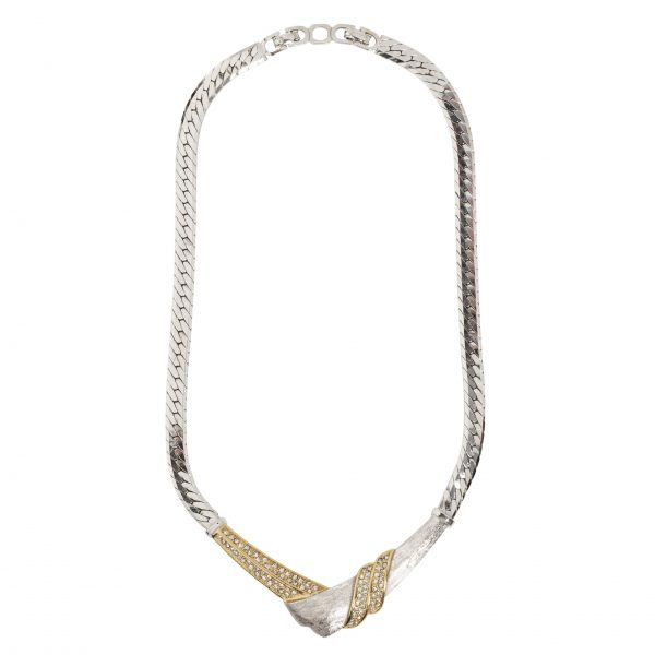 4element - Christian Dior - Vintage gold ribbon detail necklace