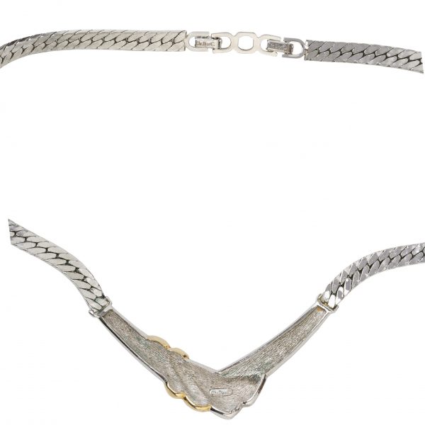 4element - Christian Dior - Vintage gold ribbon detail necklace
