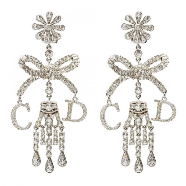 Vintage dramatic jewelled chandelier earrings