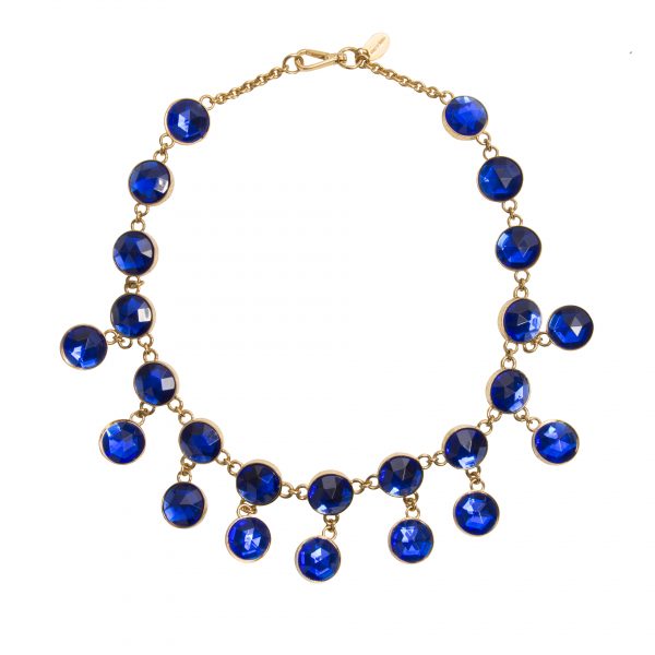 Blue drops crystal necklace