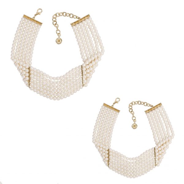 Vintage six strand pearl necklace set