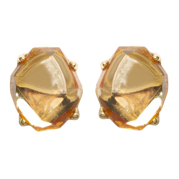 Vintage orange stone statement earrings