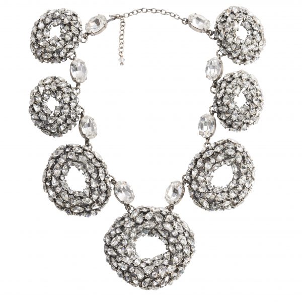 Vintage teardrop-shaped rhinestone necklace