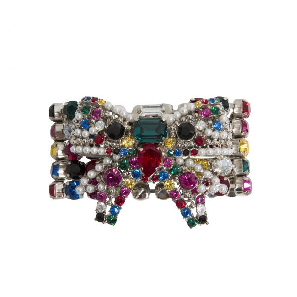 Colourful crystal bow bracelet