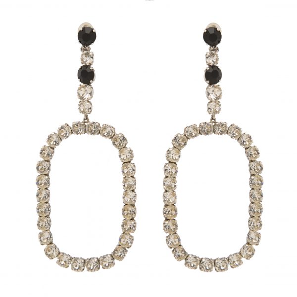 Crystal statement hoop earrings