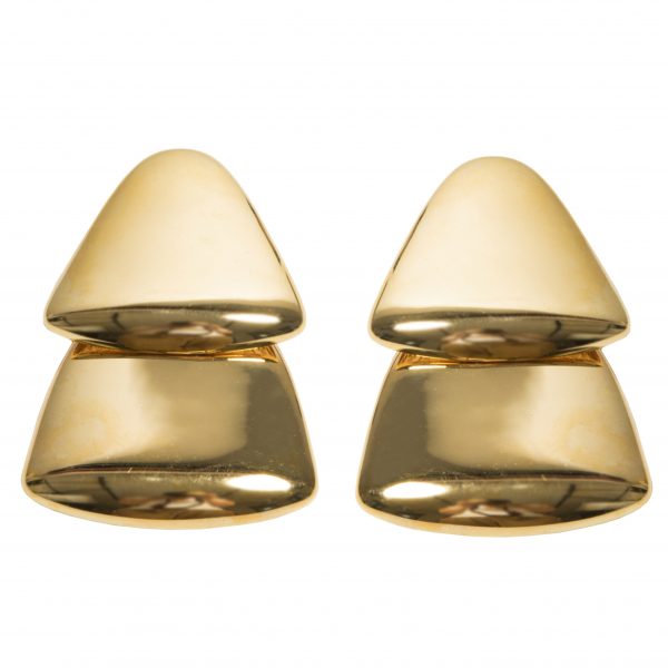 Vintage oversize bold gold earrings