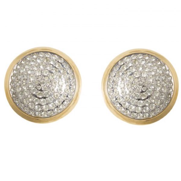 Vintage haute couture sparkle plate earrings