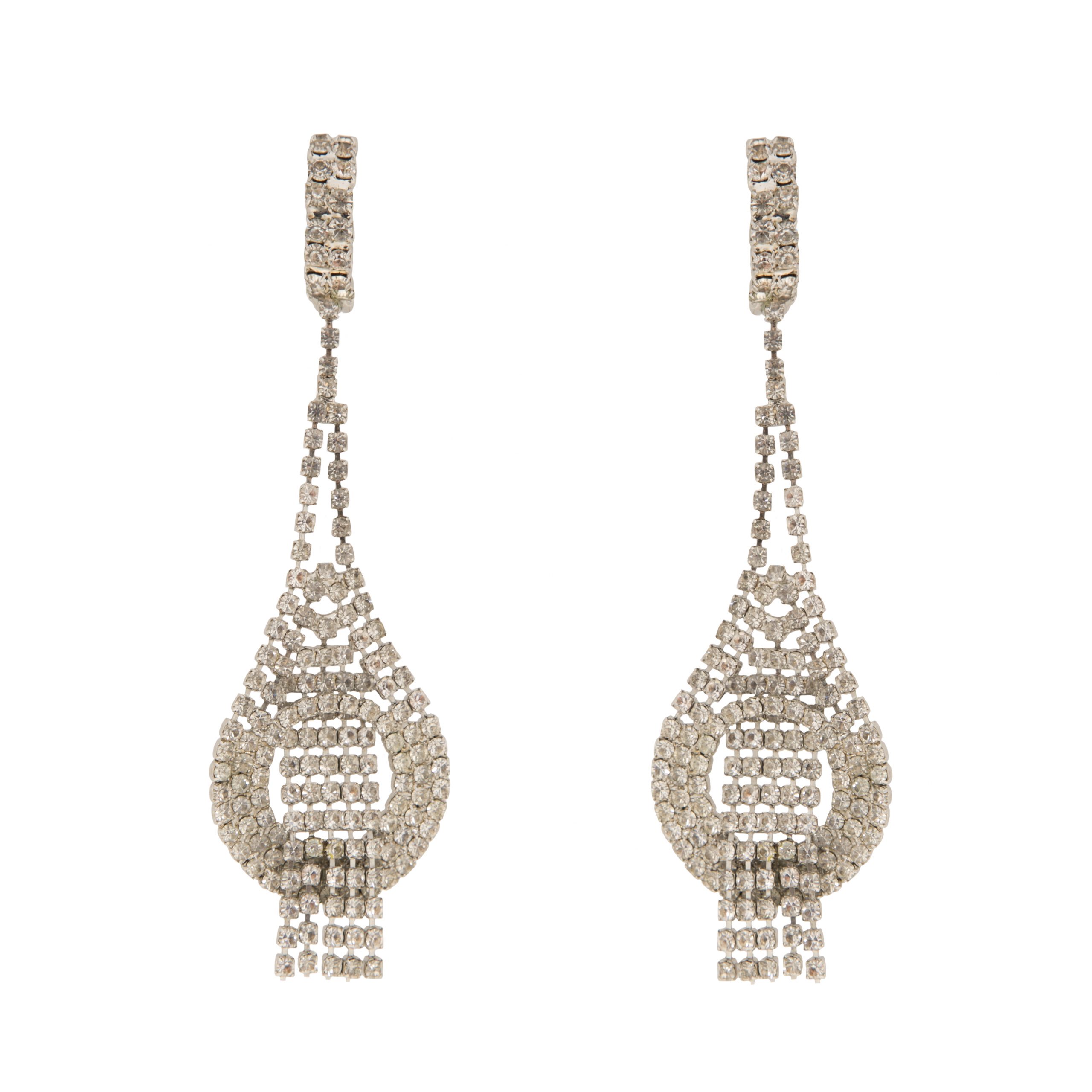 Vintage crystal chandelier earrings