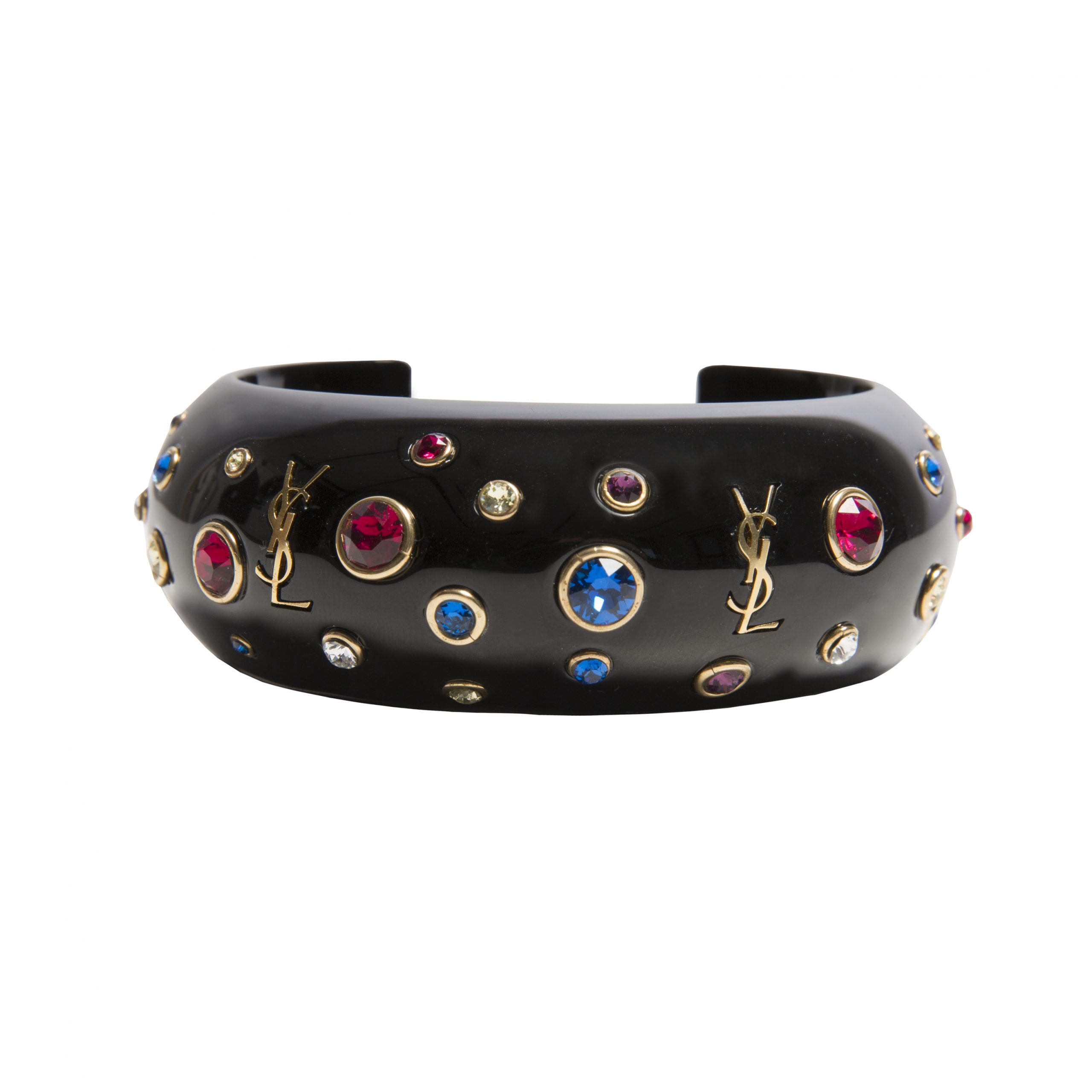 Black crystal embellished bracelet
