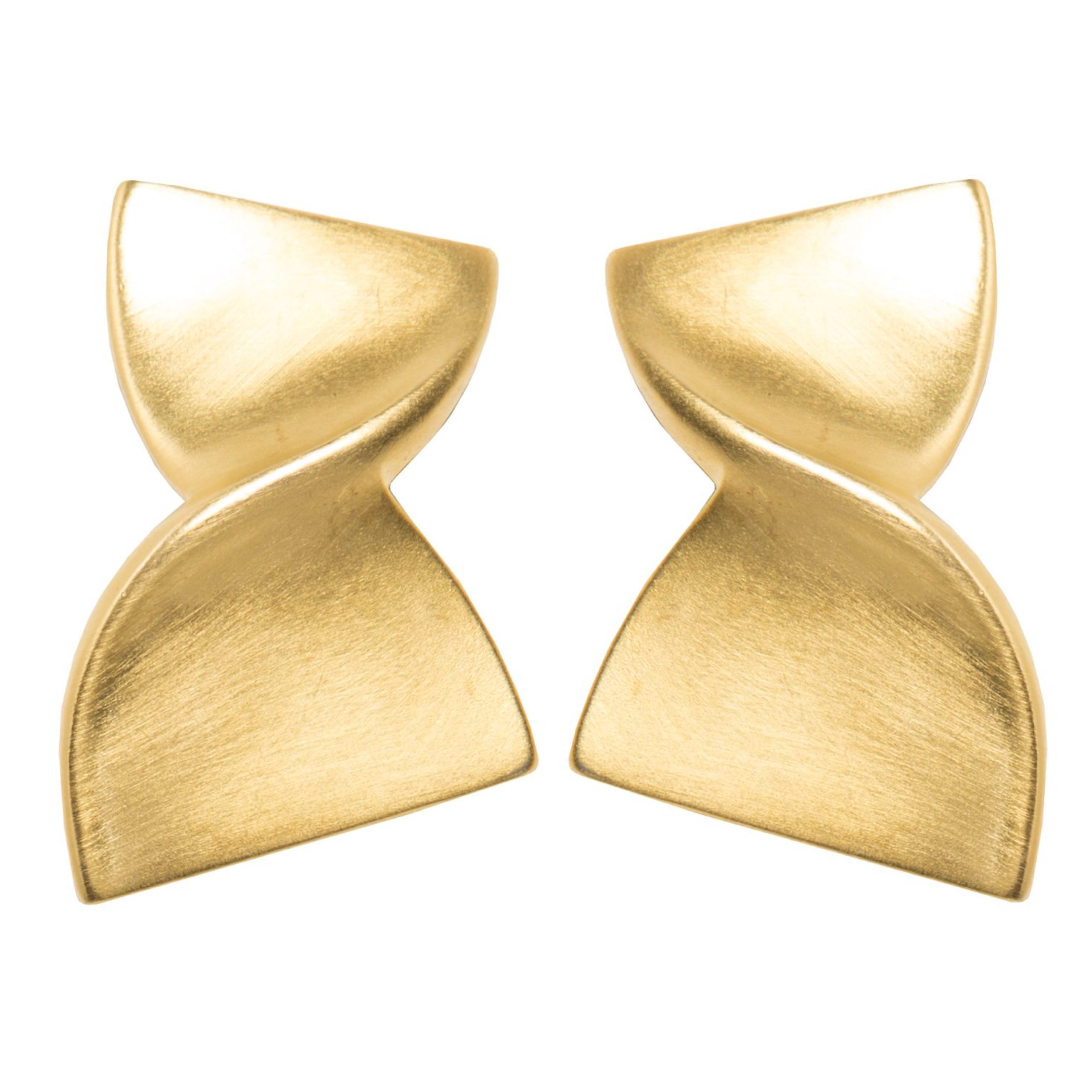 Vintage gold bow earrings