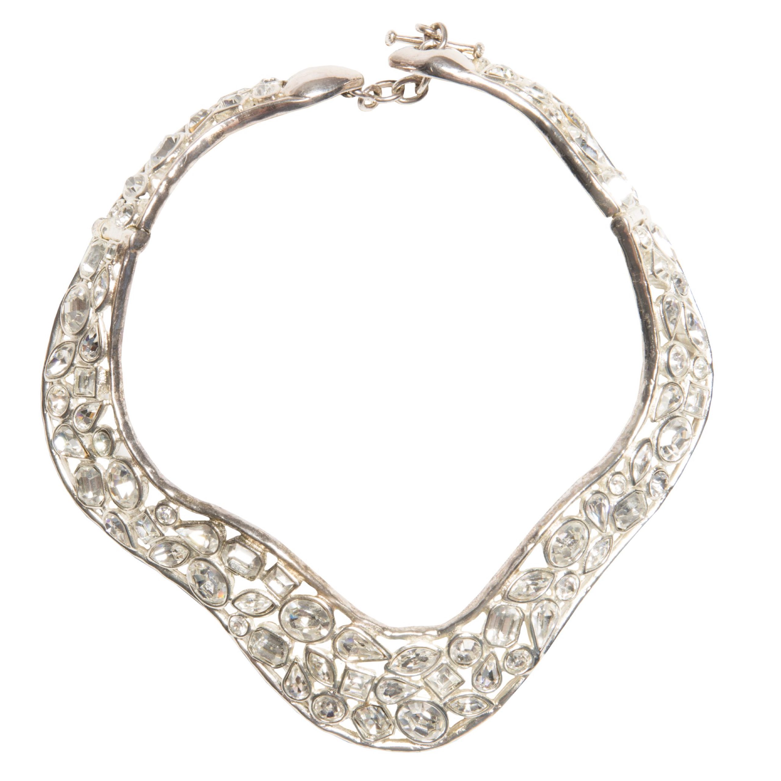 Vintage haute couture crystal detail necklace