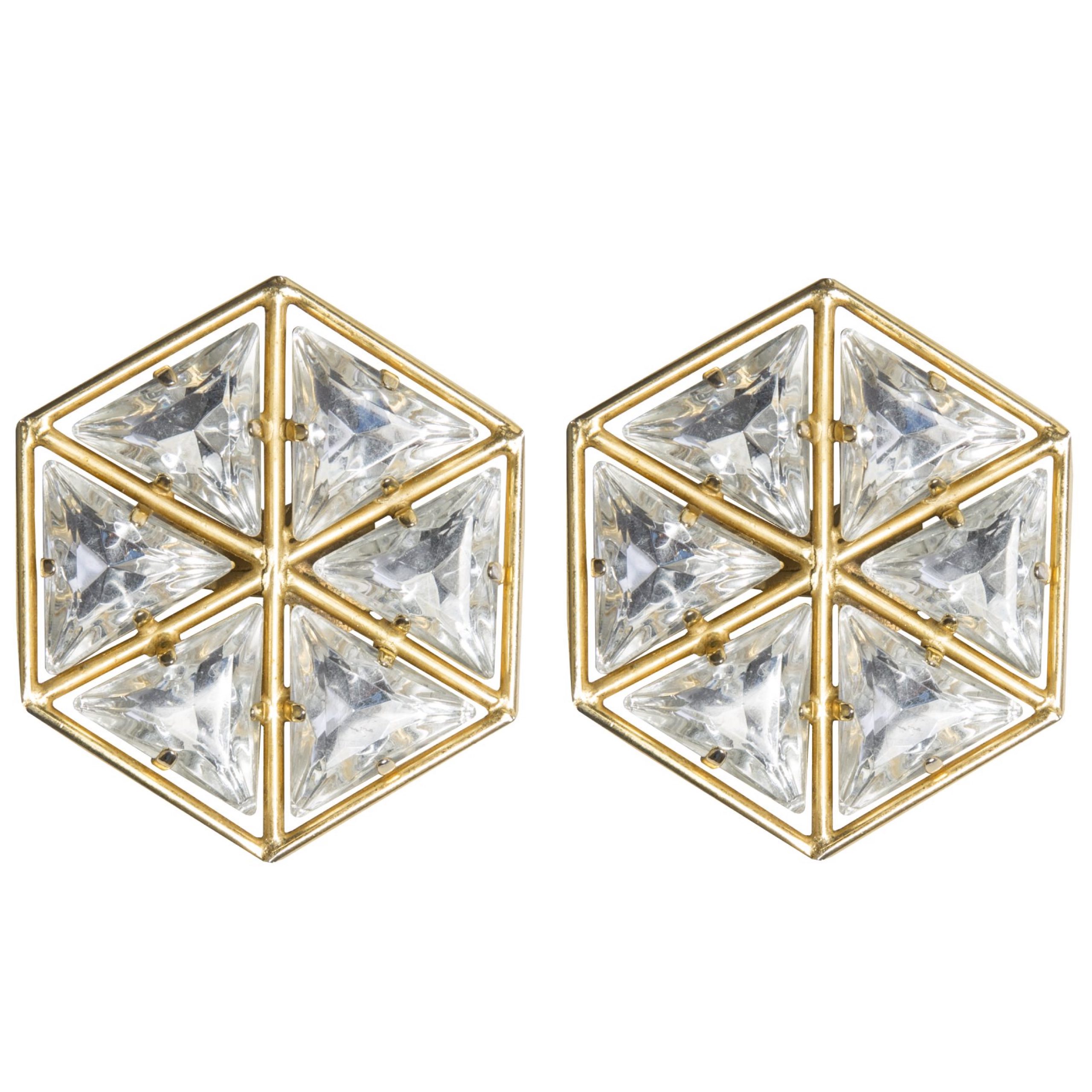 Vintage haute couture spectacular earrings