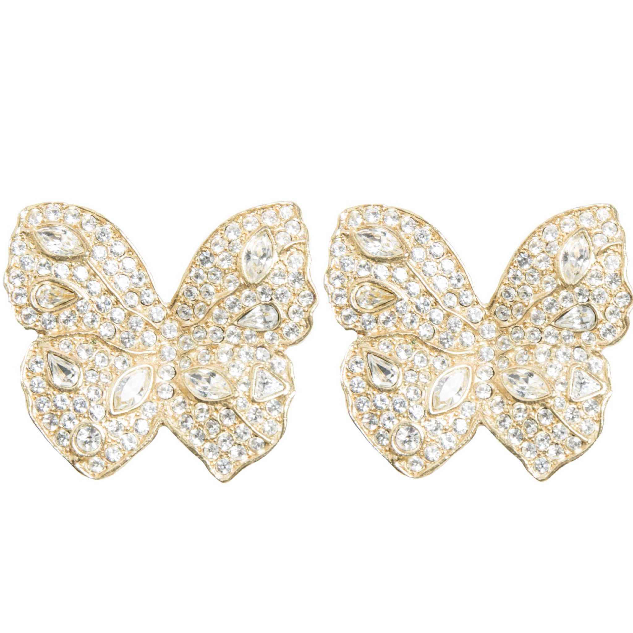 Vintage embellished butterfly earrings
