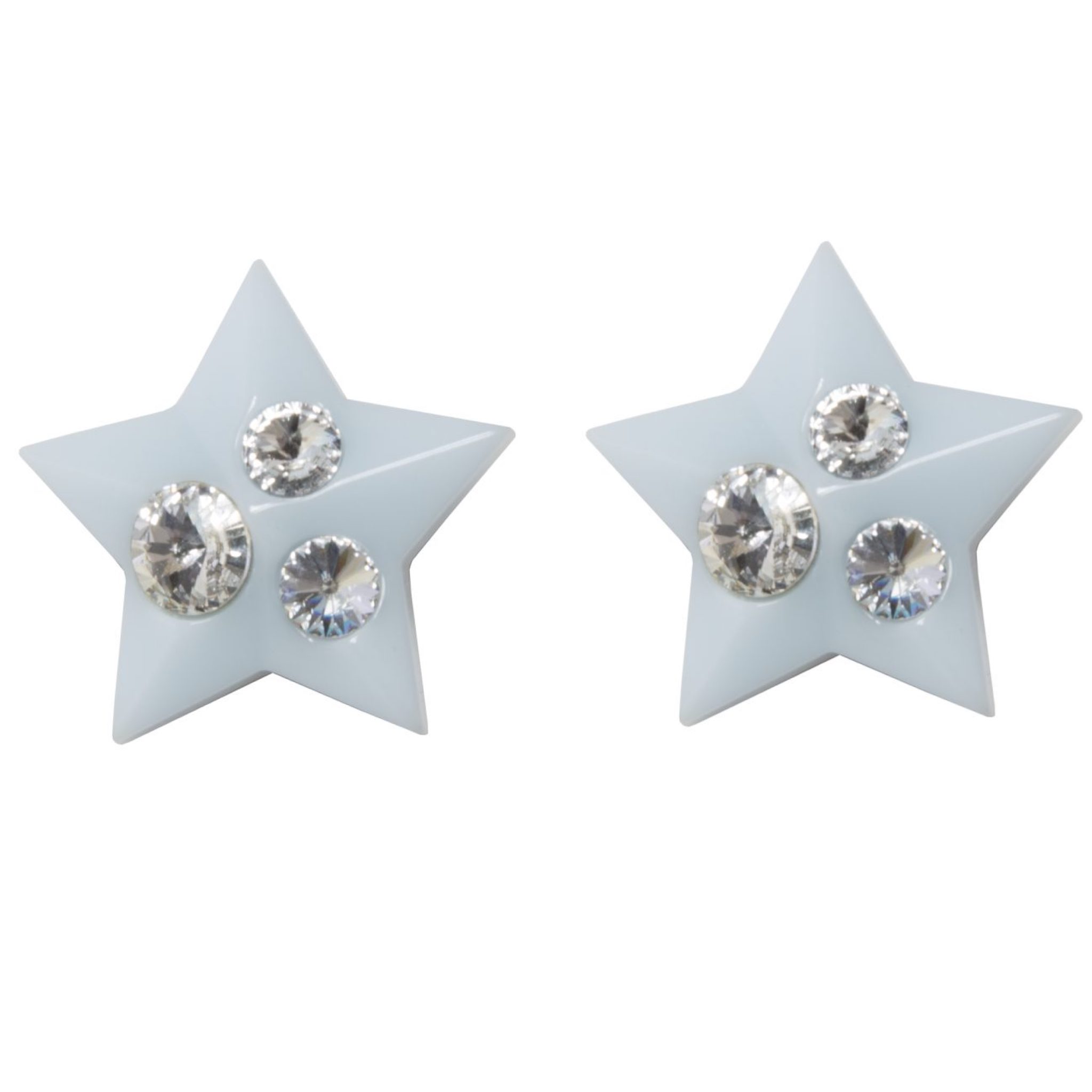 Baby blue star shape plexiglass earrings